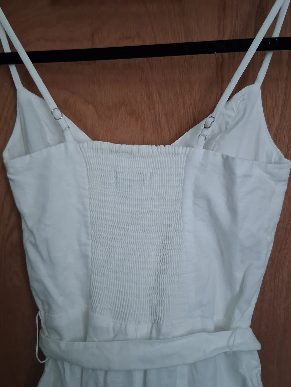 Banana Republic White Sleeveless  Linen Cotton Blend  Jumpsuit 0